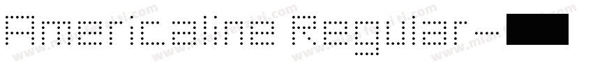 Americaline Regular字体转换